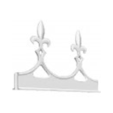 Exitex Cresfinex Fleur-De-Lys Aluminium Crest White