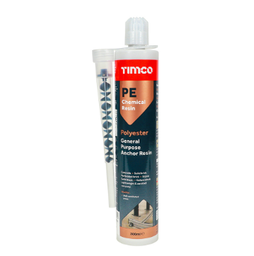 Grey Styrene Free Polyester Injection Resin c/w 1 Mixing Nozzel 300ml Tube