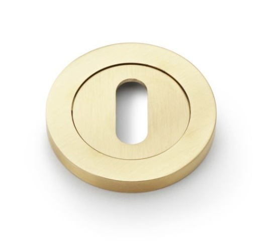 Alexander & Wilks Concealed Fix Standard Profile Escutcheon Satin Brass PVD