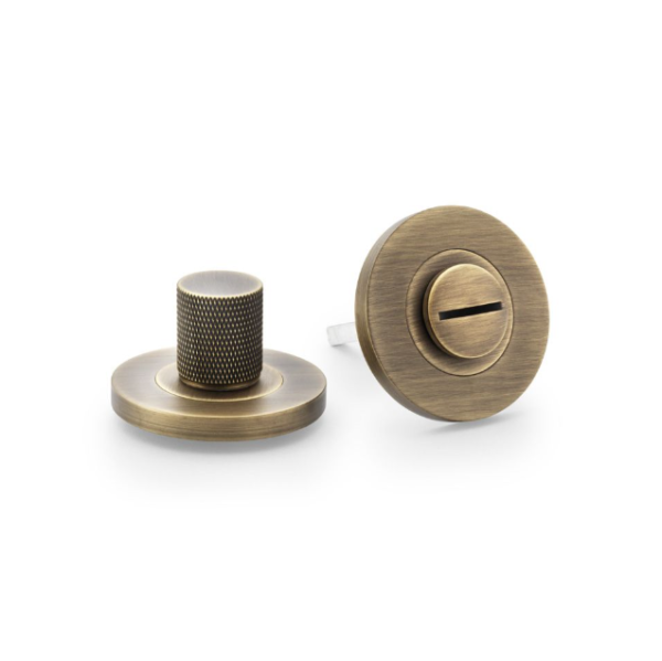 Alexander & Wilks Knurled Thumbturn and Release Antique Brass