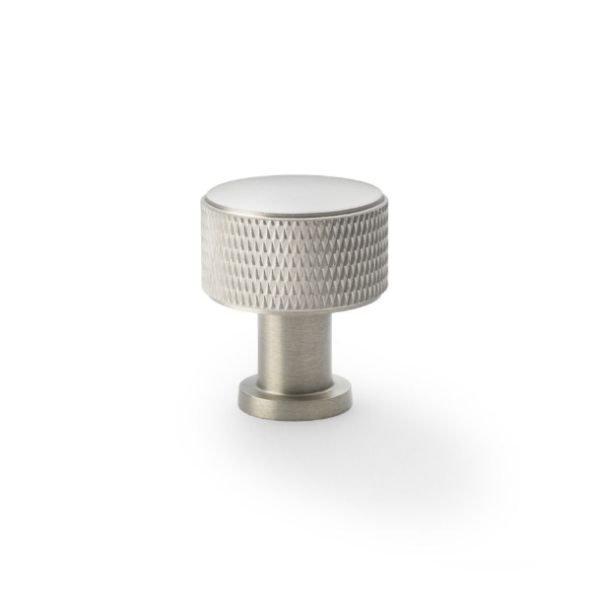 Alexander & Wilks 29mm Lucia Knurled Cupboard Knob Satin Nickel