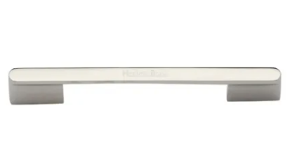 Heritage Brass Bridge Cabinet Pull Handle 192mm & 224mm Dual CTC Polished Nickel