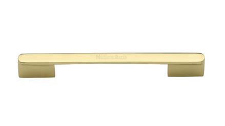 Heritage Brass Bridge Cabinet Pull Handle 96mm CTC Polished Brass