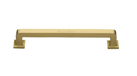 Heritage Brass Vintage Square Cabinet Pull Handle 101mm CTC Satin Brass