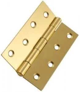 100mm Steel Butt Hinges Electro Brass