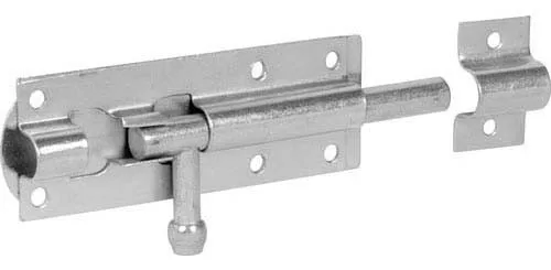 102mm Straight Tower Bolt Zinc Plated