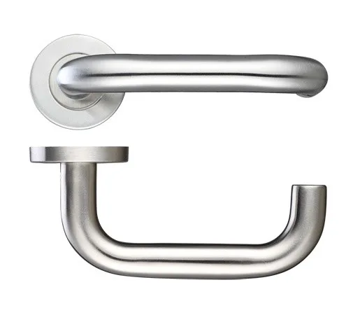 19mm Dia. Return To Door Lever On Round Rose Satin Stainless Steel