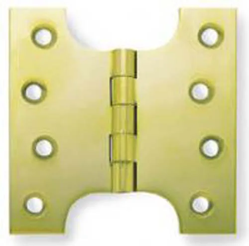 100mm x 50mm x 100mm Parliament Hinge Polished Brass