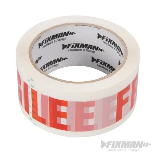 Fragile Packing Tape Red & White