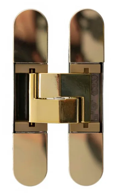 AGB Eclipse Fire Rated Adjustable Concealed Hinge Polished Brass