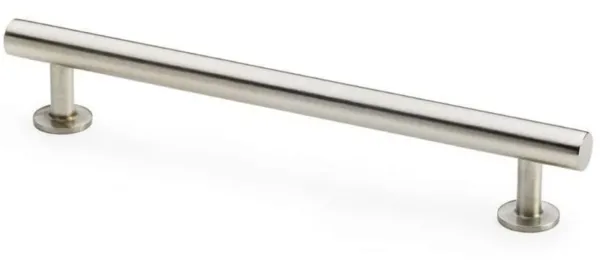 Alexander & Wilks 160mm Round T-Bar Cupboard Pull Handle Satin Nickel