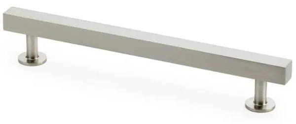 Alexander & Wilks 160mm Square T-Bar Cupboard Pull Handle Satin Nickel