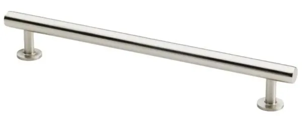 Alexander & Wilks 192mm Round T-Bar Cupboard Pull Handle Satin Nickel