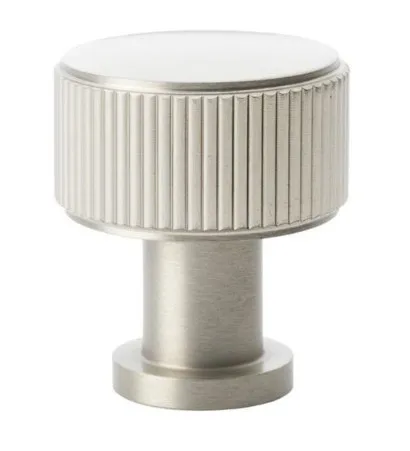 Alexander & Wilks 29mm Lucia Reeded Cupboard Knob Satin Nickel