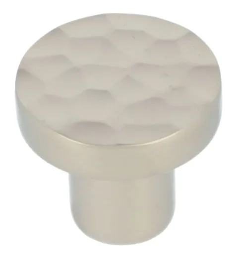 Alexander & Wilks 30mm Hanover Hammered Cupboard Knob Satin Nickel