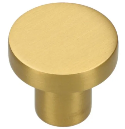 Alexander & Wilks 30mm Hanover Plain Cupboard Knob Satin Brass