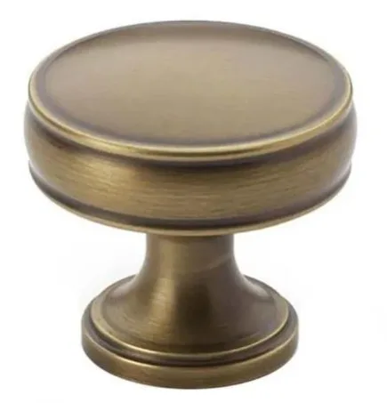 Alexander & Wilks 32mm Lynd Cupboard Knob Antique Brass