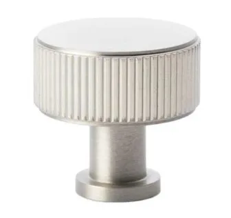 Alexander & Wilks 35mm Lucia Reeded Cupboard Knob Satin Nickel