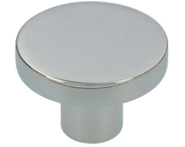 Alexander & Wilks 38mm Hanover Plain Cupboard Knob Polished Chrome