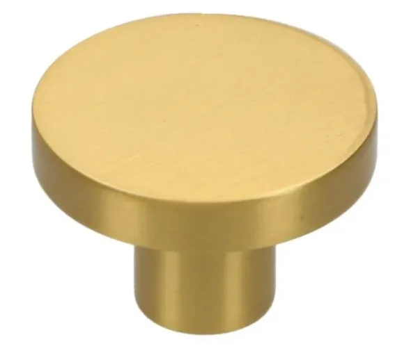 Alexander & Wilks 38mm Hanover Plain Cupboard Knob Satin Brass