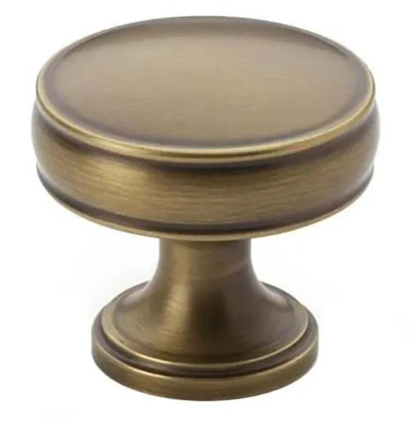 Alexander & Wilks 38mm Lynd Cupboard Knob Antique Brass