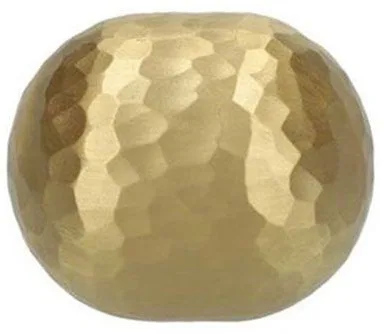 Alexander & Wilks 38mm Patrice Hammered Horizontal Oval Cupboard Knob Satin Brass