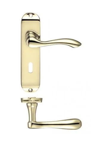 Andros Scroll Lever Lock Door Handle Polished Brass