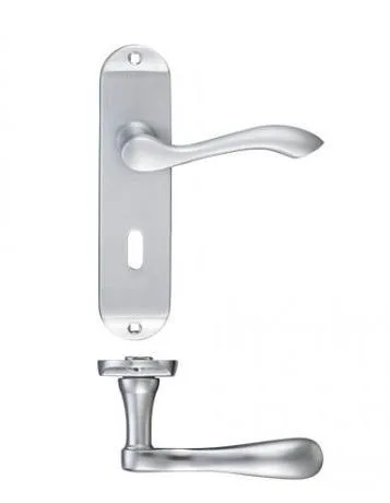 Andros Scroll Lever Lock Door Handle Satin Chrome