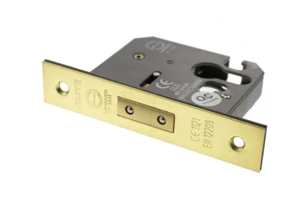 Atlantic 2.5" Euro Profile Deadlock Case Polished Brass