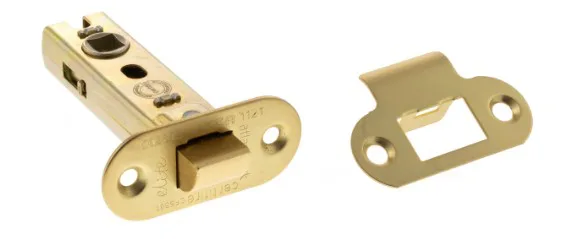 Atlantic 3" Fire-Rated CE Marked Bolt Through Tubular Radius Latch Satin Brass