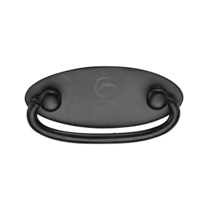 Black Iron Rustic Oval Drop Pull