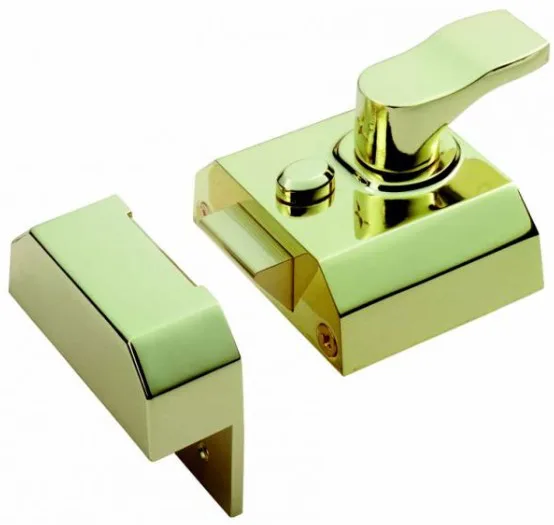 Carlisle Brass 40mm Deadlocking Rim Cylinder Nightlatch Electro Brassed Blister Pack