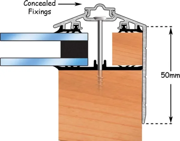 Exitex Brown Concealed Capex 50 Gable Finishing Profile 3000mm