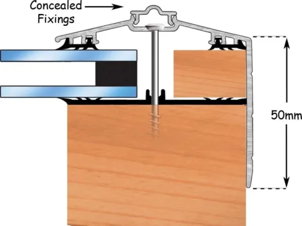 Exitex Brown Concealed Capex 70 Gable Finishing Profile 3000mm