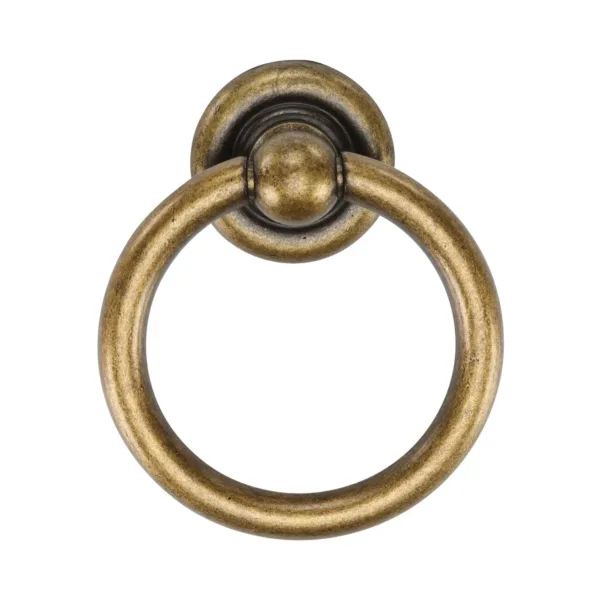 Classic Round Drop Pull 042mm Distressed Brass finish