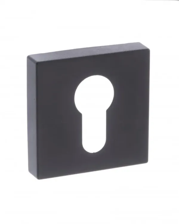 CleanTouch Euro Profile Square Escutcheon Matt Black