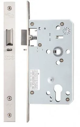 DIN Standard Euro Profile Nightlatch Case Satin Stainless Steel