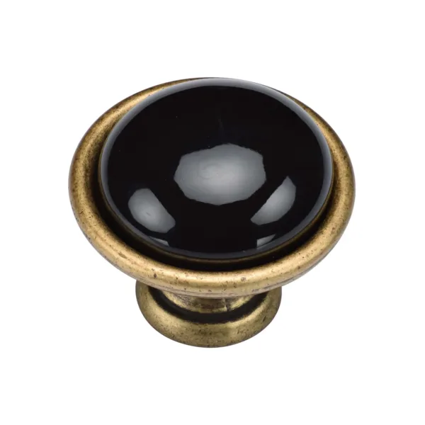 Dome Cabinet Knob 040mm Distressed Brass finish