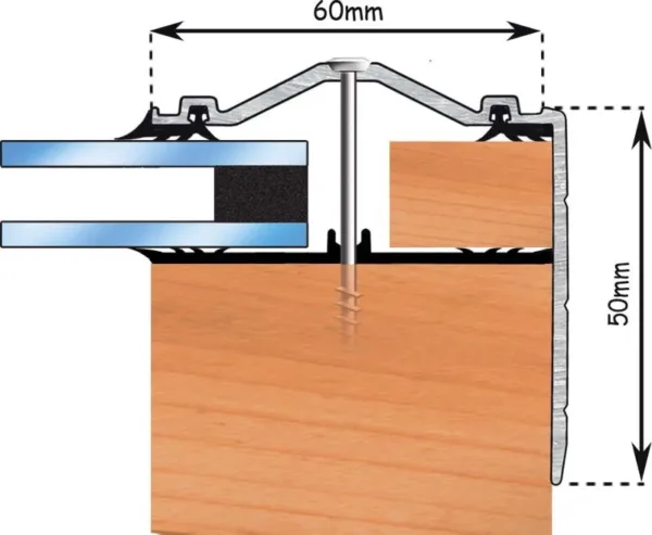 Exitex Brown Capex 60 Gable Finishing Profile 6000mm