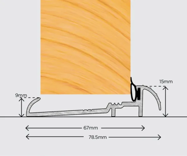 Exitex OUM6 Outward Open Door Sill Threshold 914mm Black