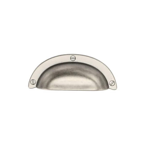 Faux Screw Bin Pull 064mm Distressed Pewter finish