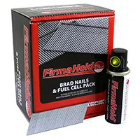 Firmahold 2nd Fix Brads 16G x 25mm Galvanised Straight 2000 Per Box c/w 2 Fuel Cells