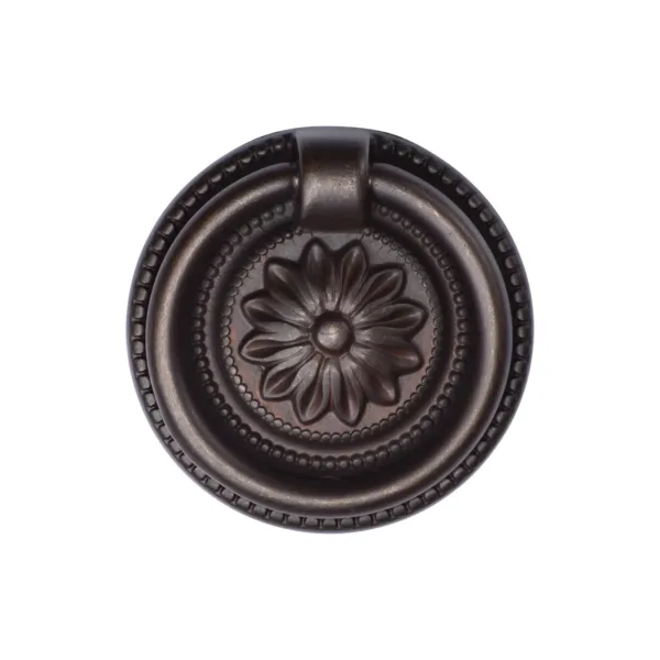 Floral Ring Pull 055mm Matt Bronze finish