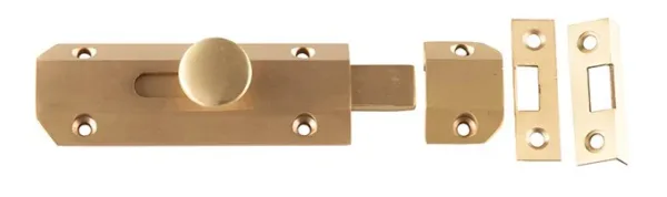 Frelan Burlington 102mm Architectural Slide Door Bolt Satin Brass