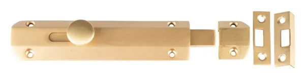 Frelan Burlington 150mm Architectural Slide Door Bolt Satin Brass