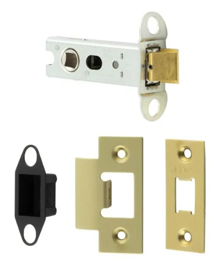 Jedo 76mm Heavy Duty Tubular Mortice Latch Satin Brass