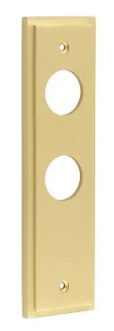 Frelan Burlington Bathroom Lever Backplate Satin Brass