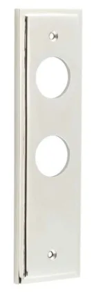 Frelan Burlington Bathroom Lever Backplate Satin Nickel