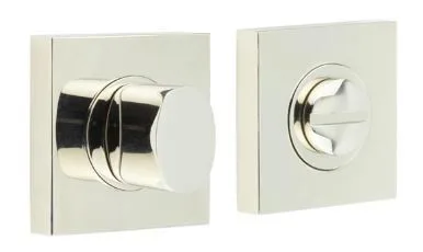 Frelan Burlington Bathroom Turn & Release Square Plain Rose Polished Nickel