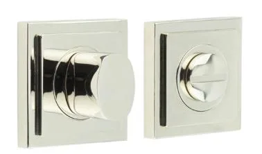 Frelan Burlington Bathroom Turn & Release Square Stepped Rose Polished Nickel